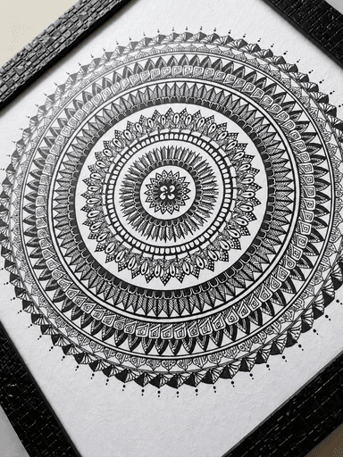 Black & White Mandala Art