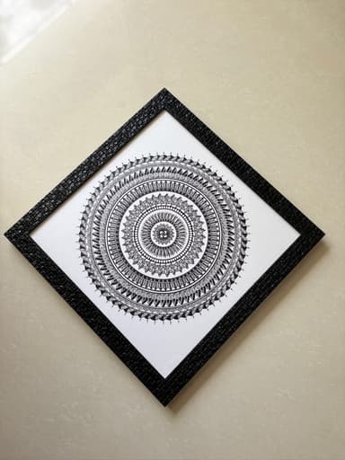 Black & White Mandala Art