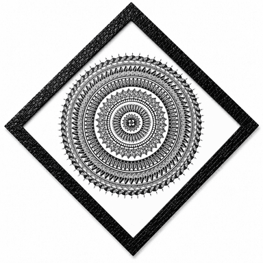 Black & White Mandala Art