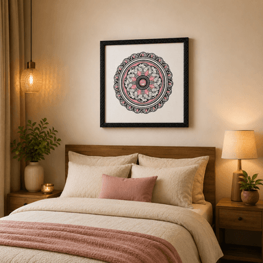 Black & Pink Mandala Art