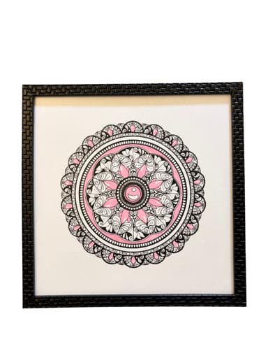 Black & Pink Mandala Art
