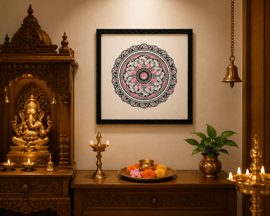 Black & Pink Mandala Art