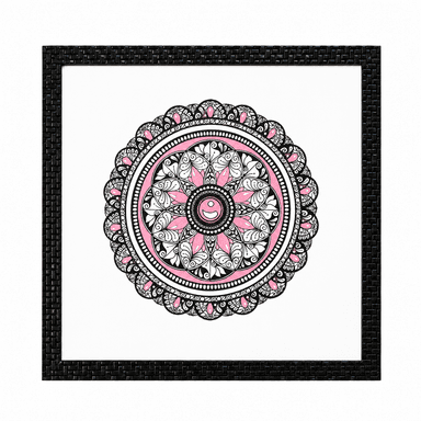 Black & Pink Mandala Art
